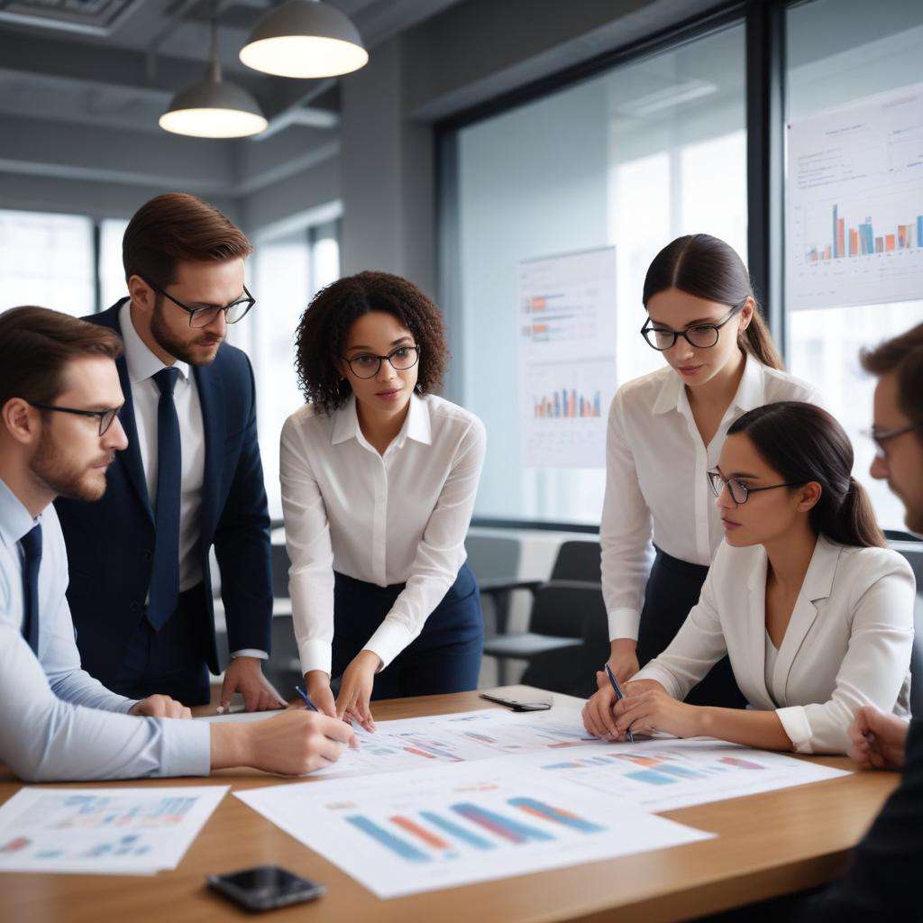 Professionals discussing effective HR policies in an office
