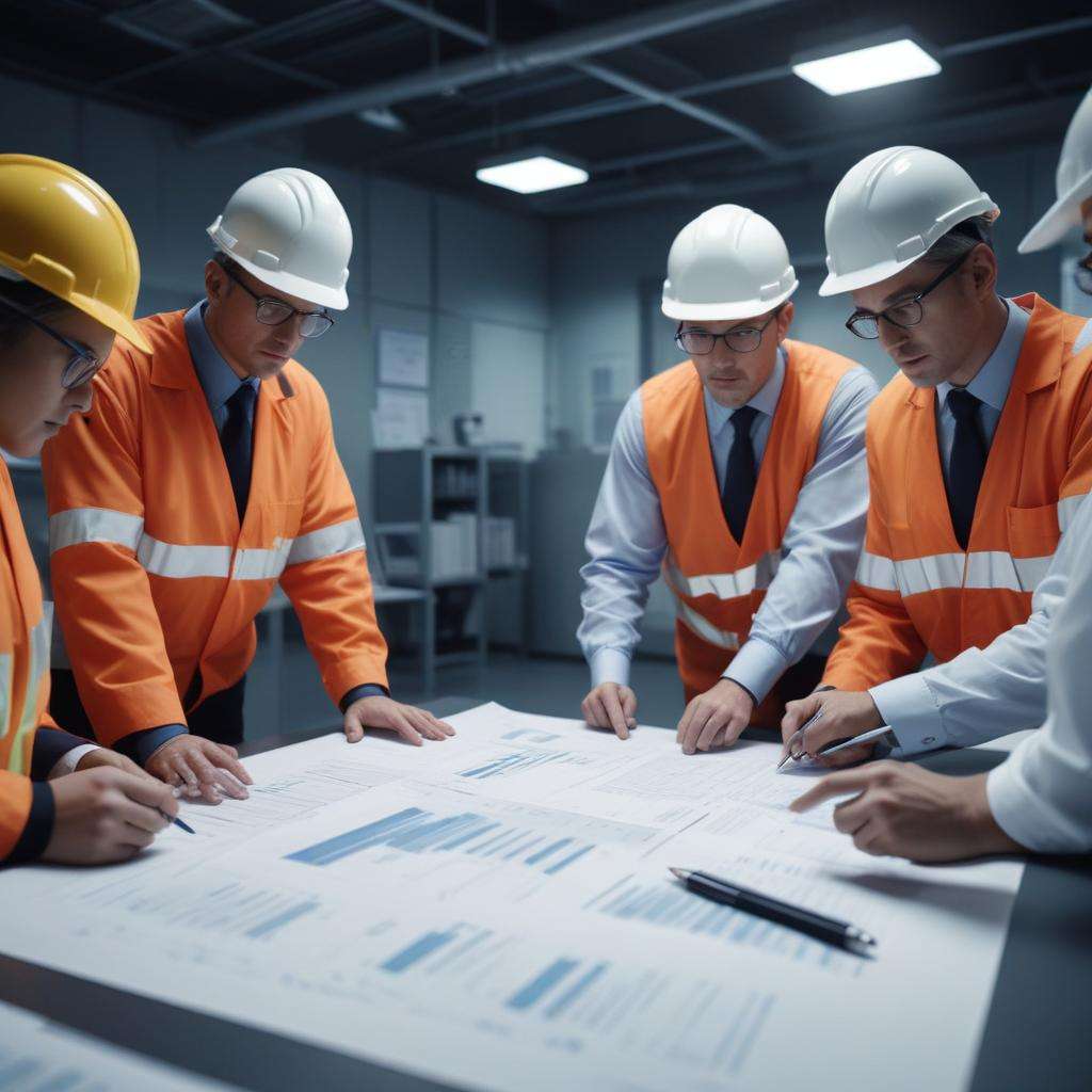 Illustration of incident reporting procedures in a workplace setting